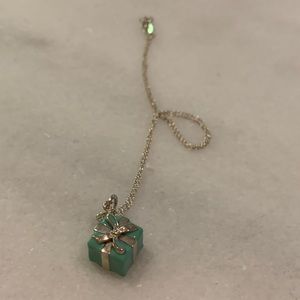 Tiffany and Co. Gift box pendant on chain